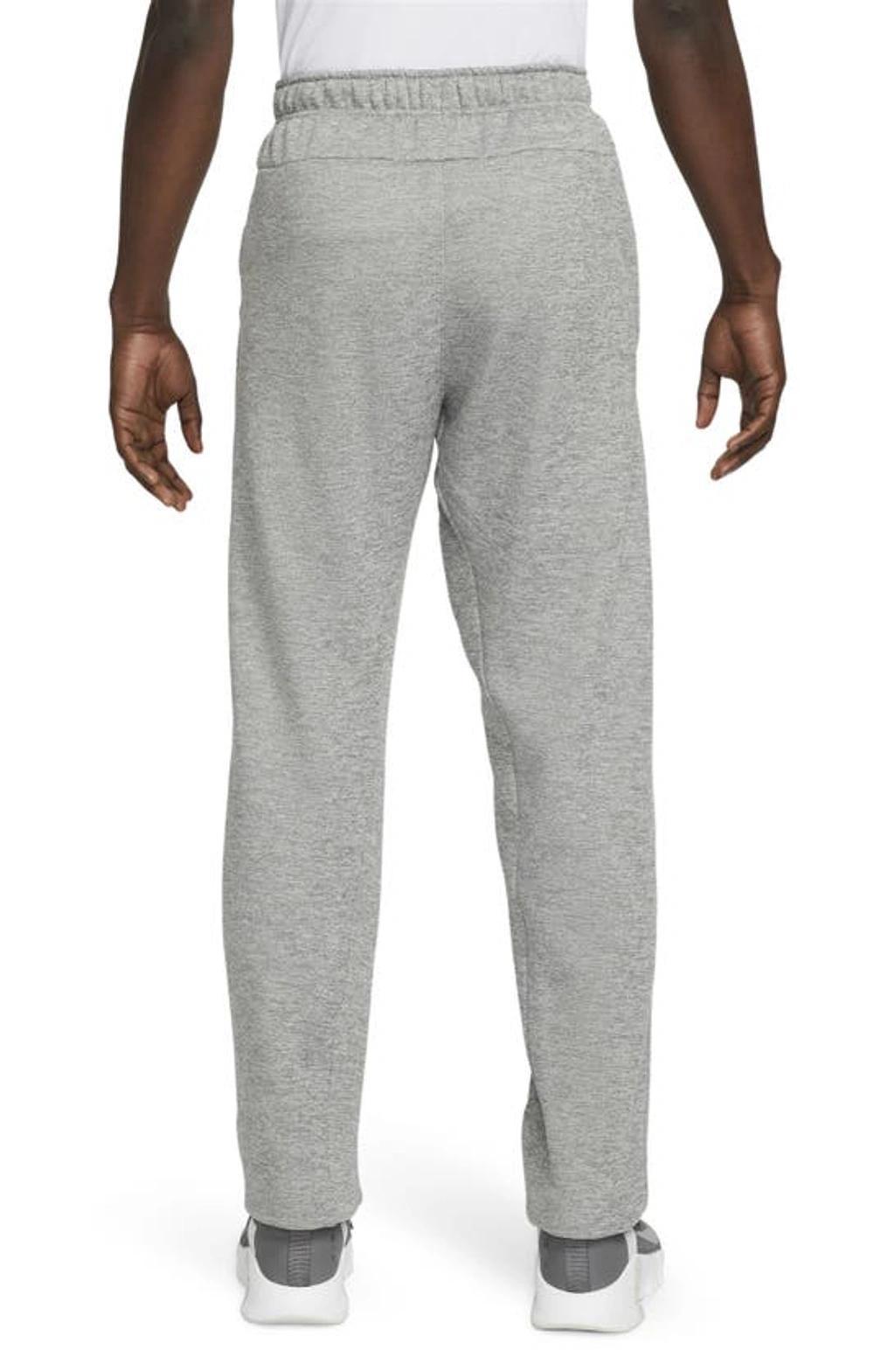 NIKE Men's Relaxed-fit Therma-fit Open Hem Fitness Pants In Dark Grey Heather/particle Grey/black Product Image