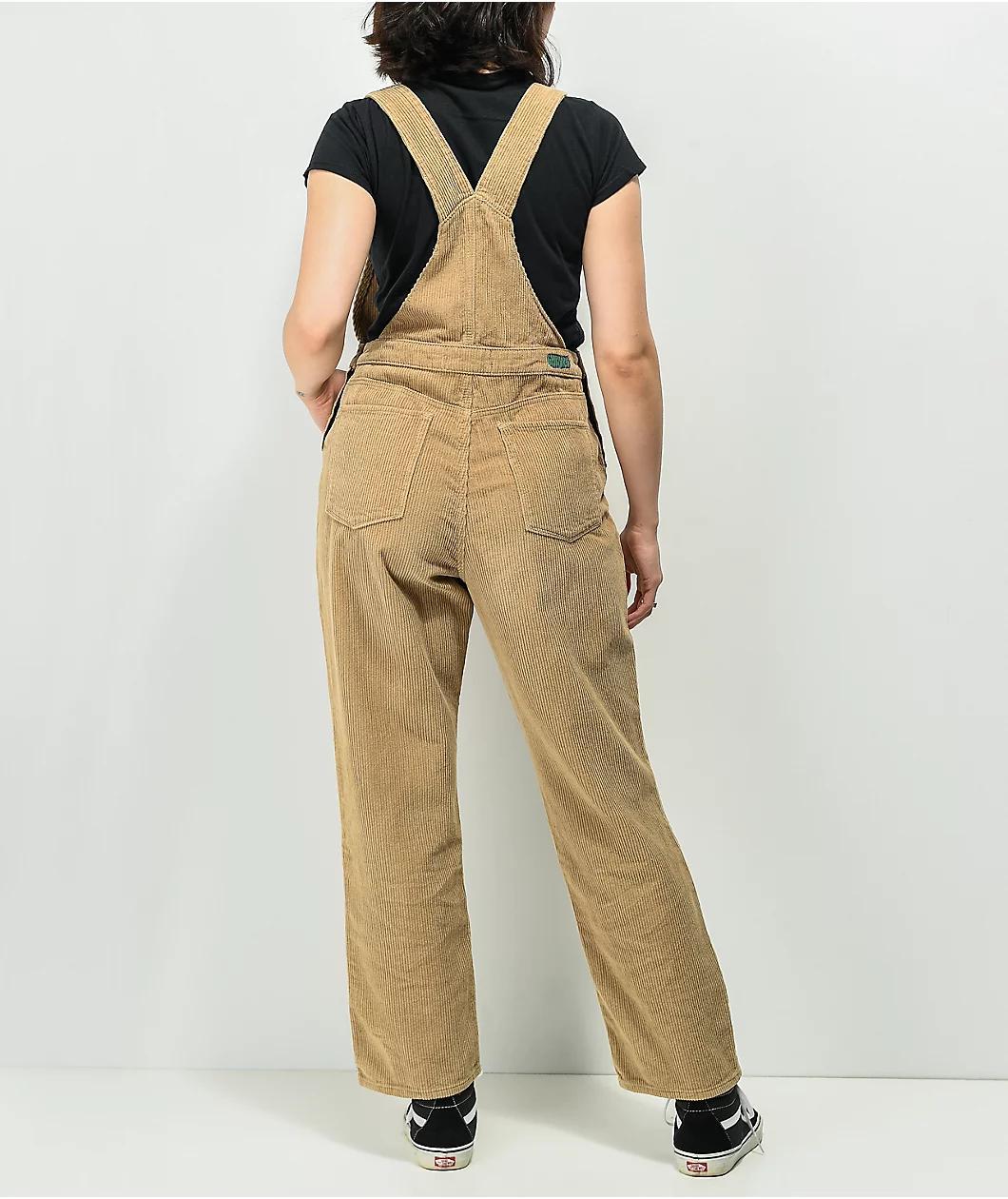 Empyre Suzie Khaki Corduroy Overalls Product Image