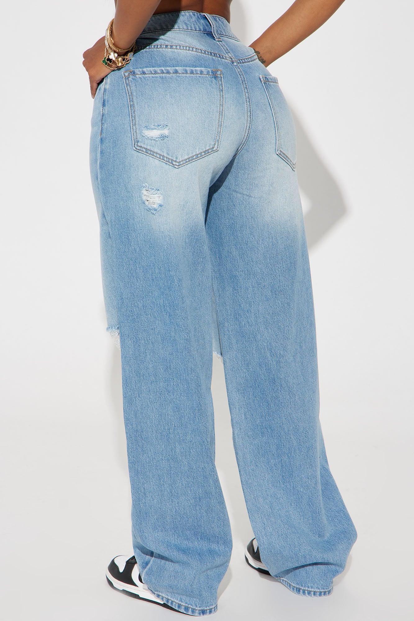 Broken Boyfriend No Stretch Straight Leg Jeans - Light Wash Product Image