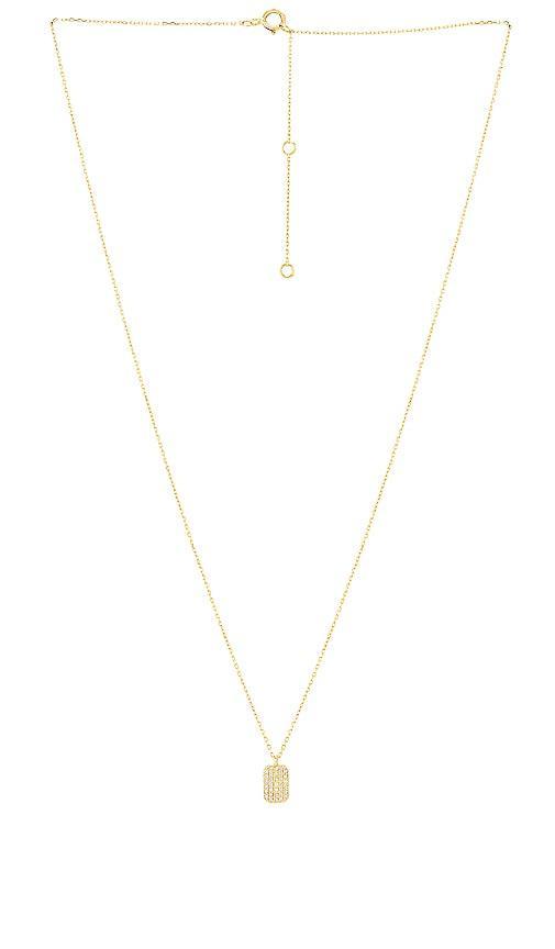 STONE AND STRAND Tagged Diamond Pendant Necklace in Gold & White - Metallic Gold. Size all. Product Image