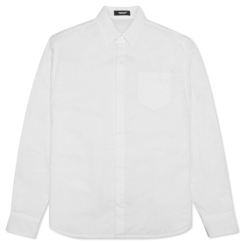 L/S Button Up Shirt - White Male Product Image