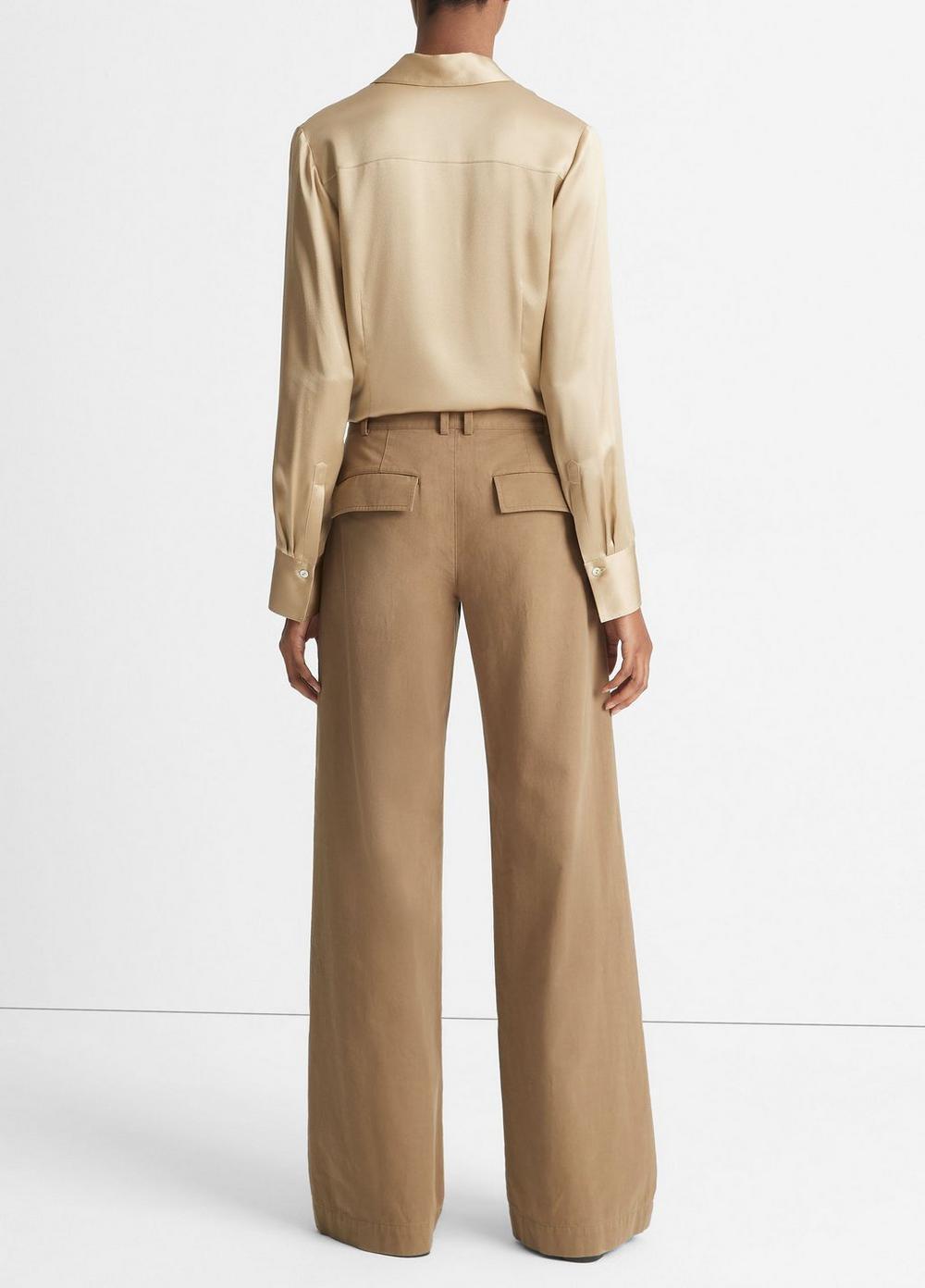 Cotton Wide-Leg Pant Product Image