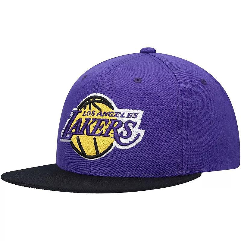 Mens Mitchell & Ness Los Angeles Lakers Hardwood Classics Bandana Undervisor Snapback Hat Product Image