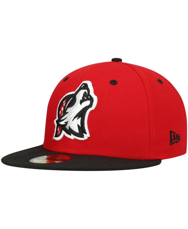 Mens New Era Red Erie SeaWolves Authentic Collection Team Alternate 59FIFTY Fitted Hat Product Image