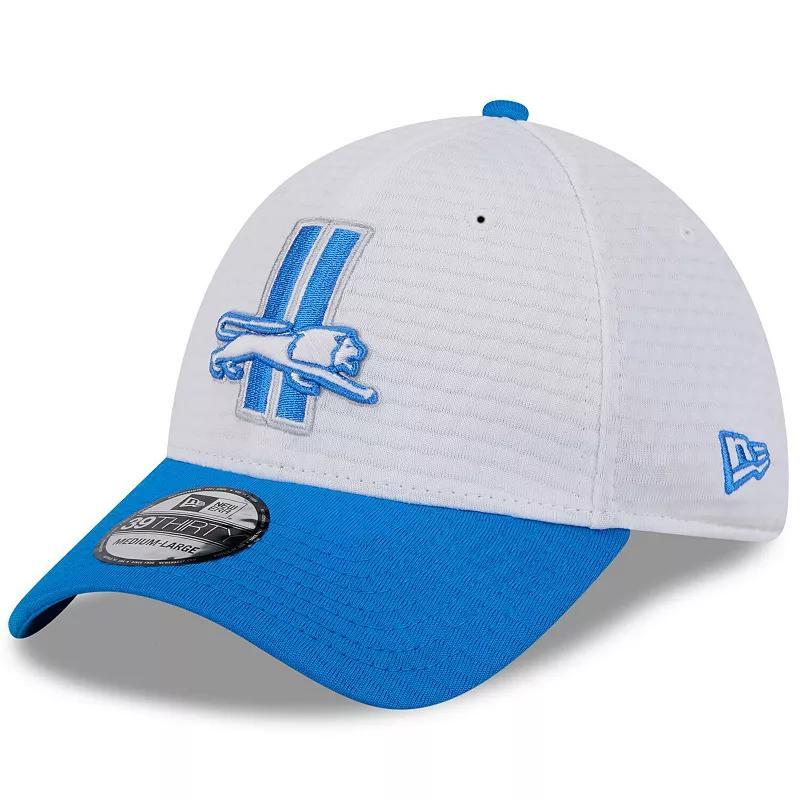 Mens New Era /Blue Detroit Lions 2024 NFL Training Camp 39THIRTY Flex Hat Product Image