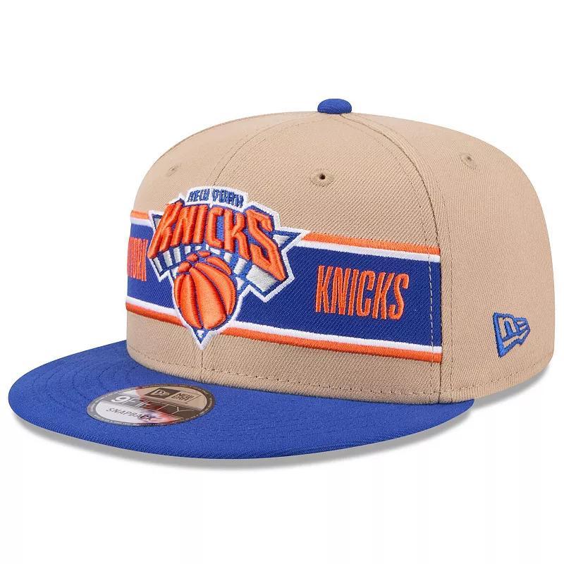 Mens New Era Tan/Blue New York Knicks 2024 NBA Draft 9FIFTY Snapback Hat Product Image