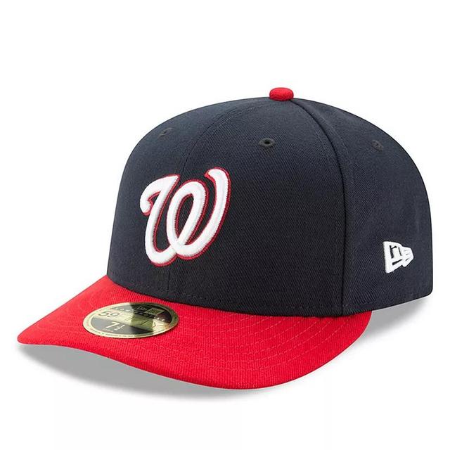 Mens New Era /Red Washington Nationals Alternate Authentic Collection On-Field Low Profile 59FIFTY Fitted Hat Blue Product Image