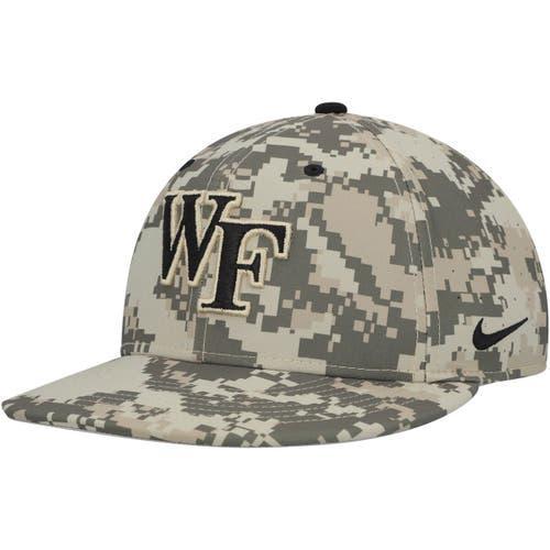 Mens Nike Camo Wake Forest Demon Deacons Aero True Baseball Performance Fitted Hat Product Image