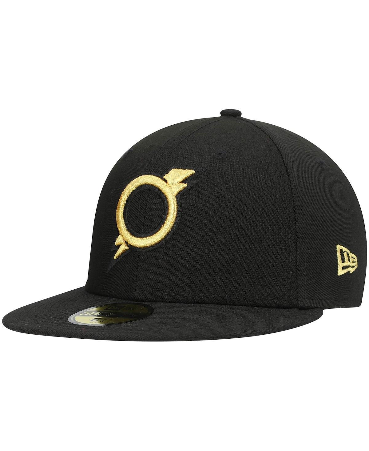 Mens New Era Black Omaha Storm Chasers Authentic Collection Road 59FIFTY Fitted Hat Product Image