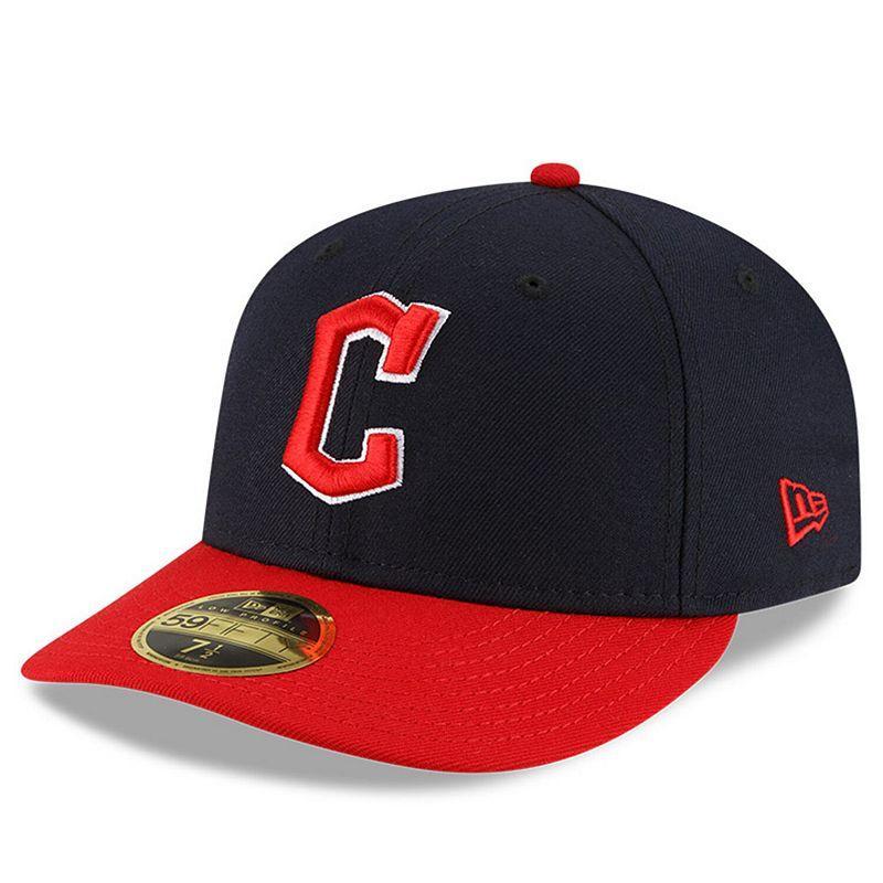 New Era Mens Cleveland Indians New Era Guardians 59Fifty Authentic Collection Cap - Mens Navy/Red Product Image