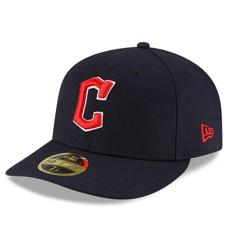 New Era Mens Cleveland Indians New Era Guardians 59Fifty Authentic Collection Cap - Mens Navy/Red Product Image