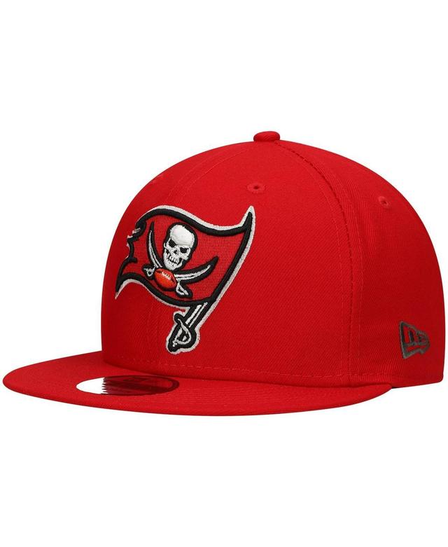 Mens New Era Red Tampa Bay Buccaneers Basic 9FIFTY Snapback Hat Product Image