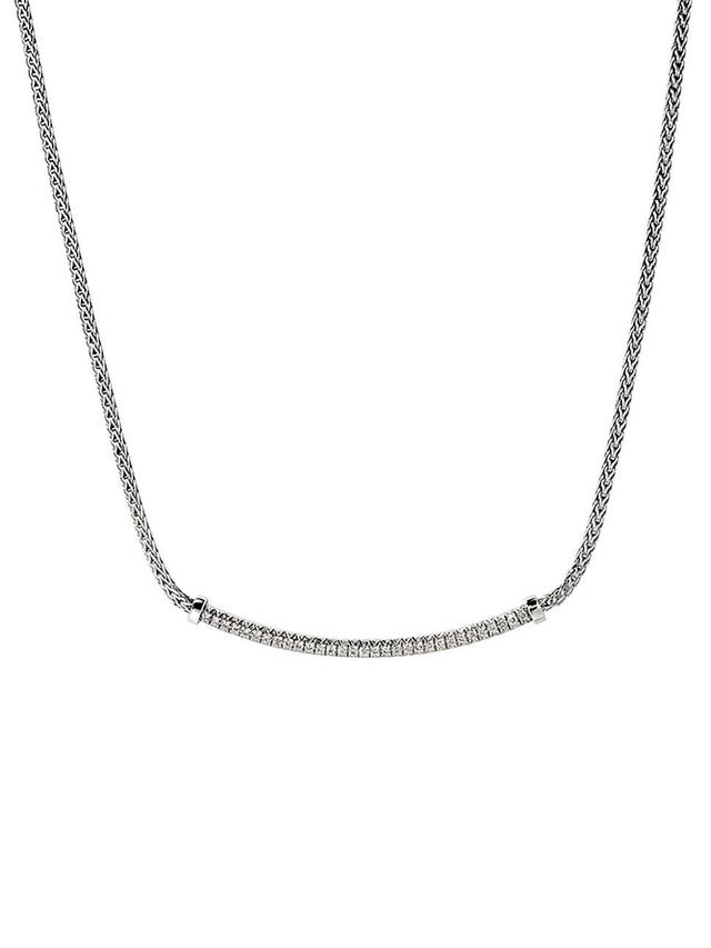 Womens JH Essentials Sterling Silver & 0.24 TCW Diamond Pav Necklace Product Image