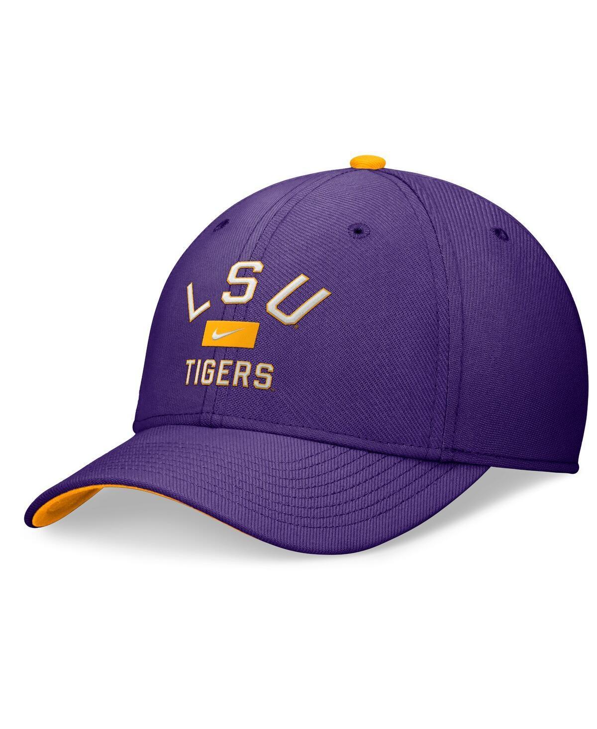 Nike Mens Purple Lsu Tigers Primetime Rise Swoosh Flex Hat Product Image