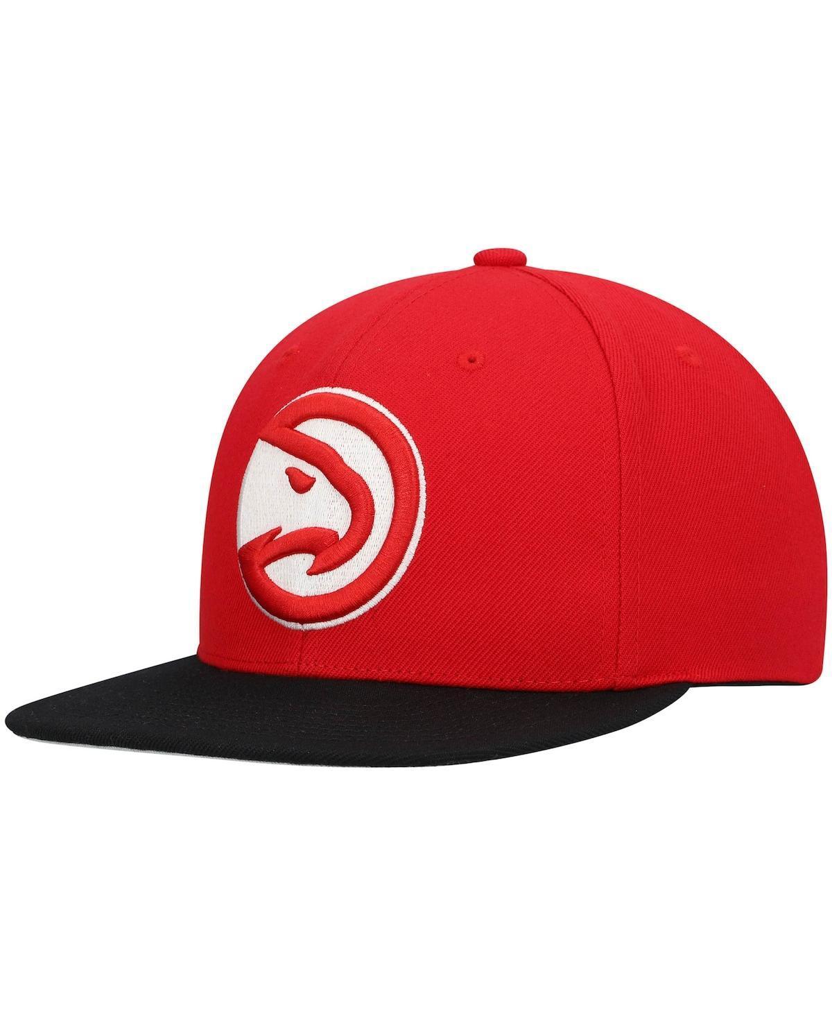 Mens Mitchell & Ness /Black Atlanta Hawks Team Two-Tone 2.0 Snapback Hat Product Image