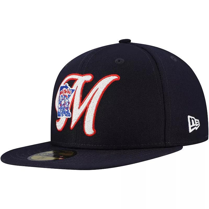 Mens New Era Minnesota Twins Duo Logo 2.0 59FIFTY Fitted Hat Blue Product Image