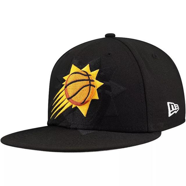 Mens New Era Black Phoenix Suns Blackout Shadow Logo 59FIFTY Fitted Hat Product Image