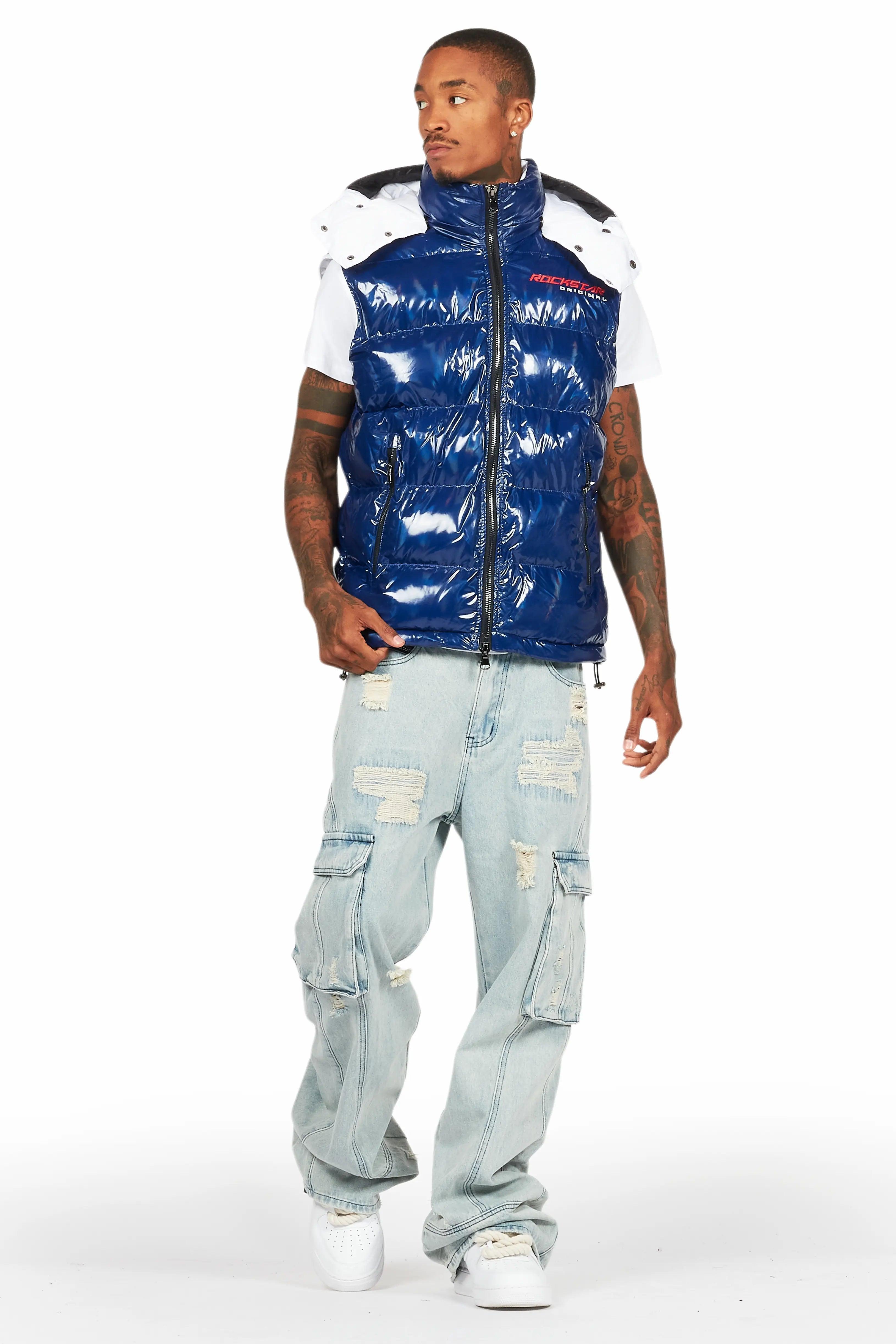 Nand Light Blue Baggy Cargo Jean Male Product Image