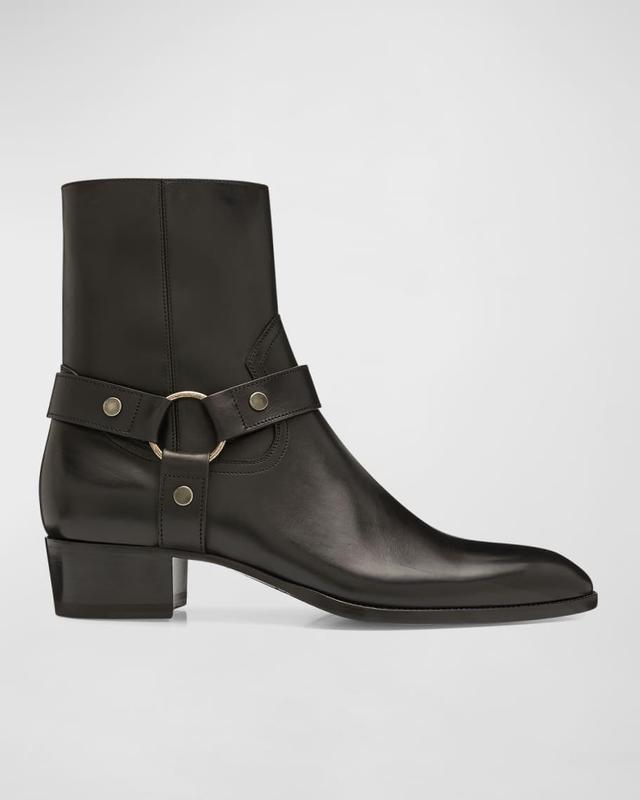 Saint Laurent Wyatt Harness Boot in Black Product Image