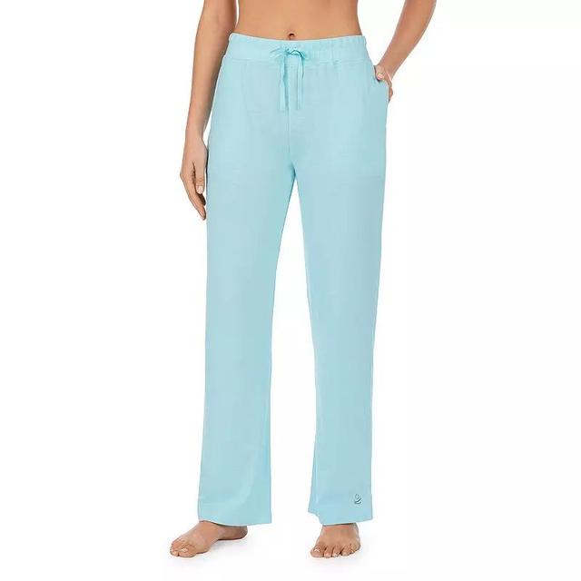 Womens Cuddl Duds Essentials Pajama Pants Aqua Grey Product Image