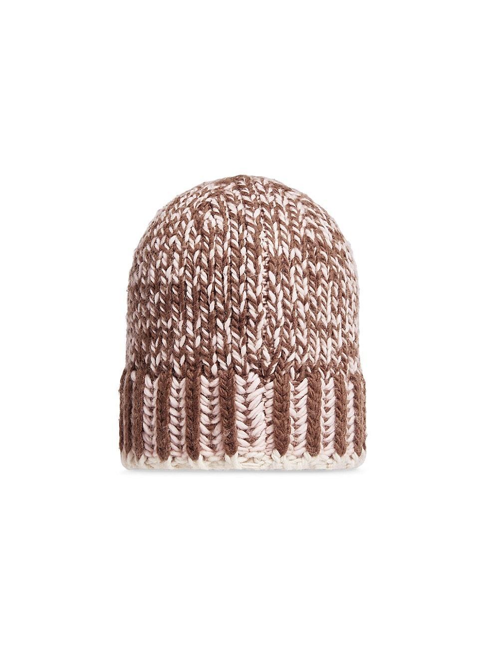 Womens Cable Knit Logo Beanie product image