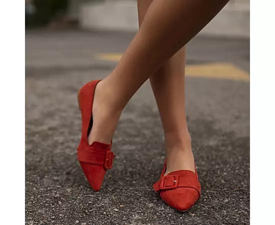 Journee Collection Audrey Womens Flats Red Product Image