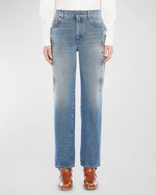 Gatti Stud-Embellished Denim Jeans Product Image