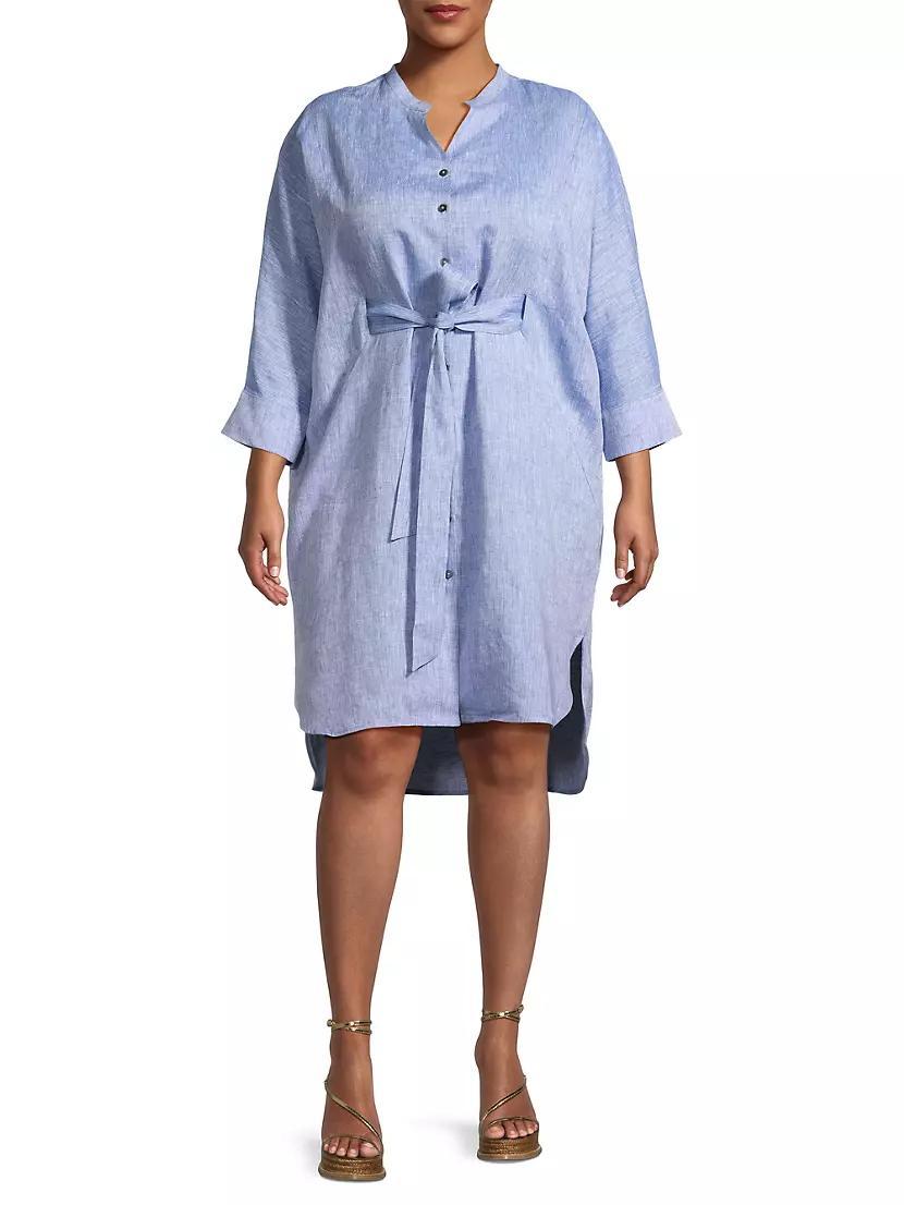 Fresia Cotton-Linen Shirtdress Product Image