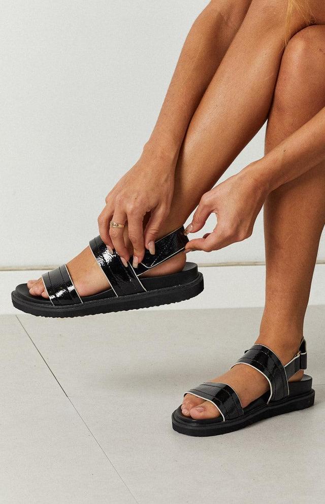 Billini Zyla Black Crinkle Sandal Product Image