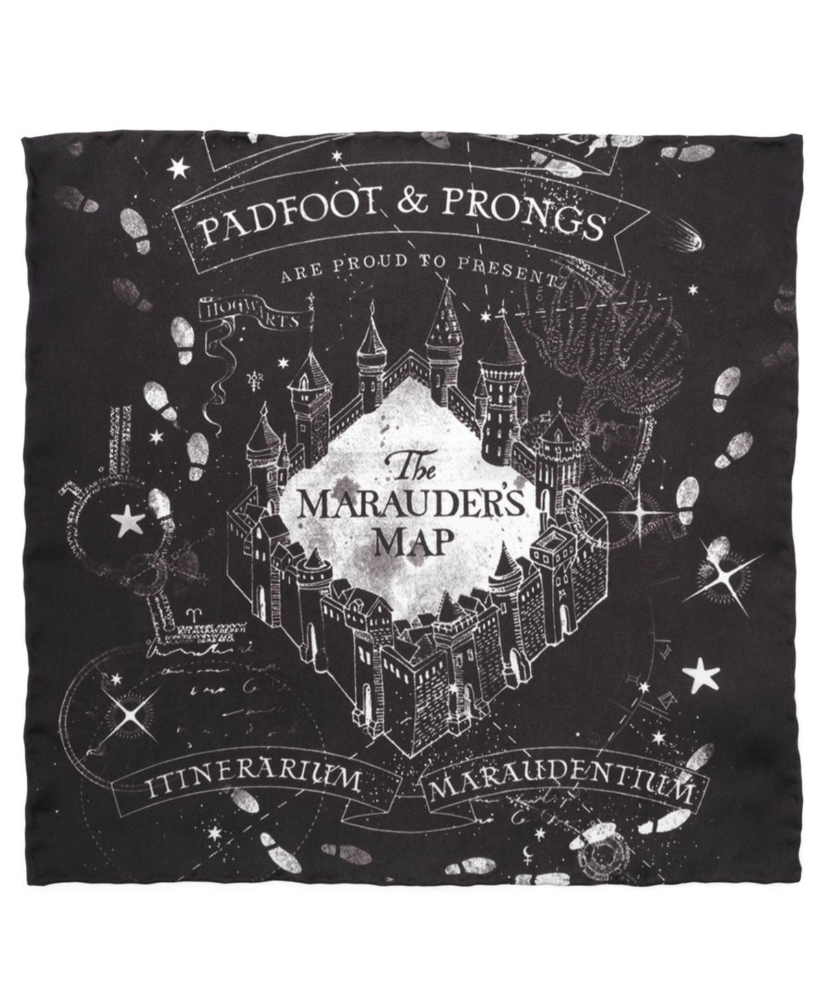 Mens Harry Potter Marauders Map Silk Pocket Square Product Image