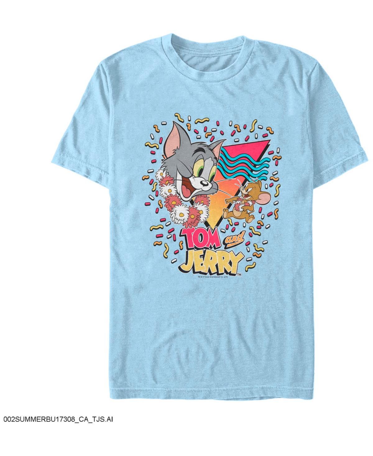 Mens Tom And Jerry Tropical 90s Confetti Portrait Tee Product Image