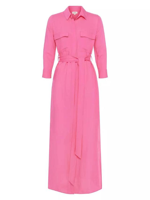 Cameron Linen-Blend Maxi Shirtdress Product Image