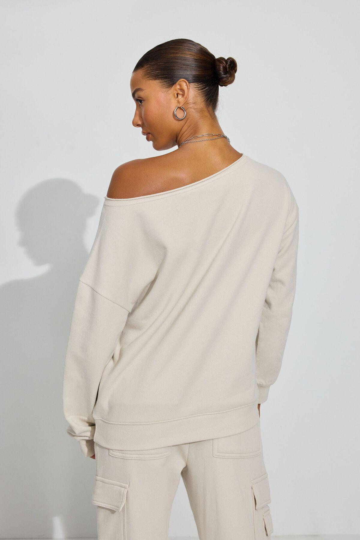 SoftTerry Off Shoulder Sweatshirt Product Image