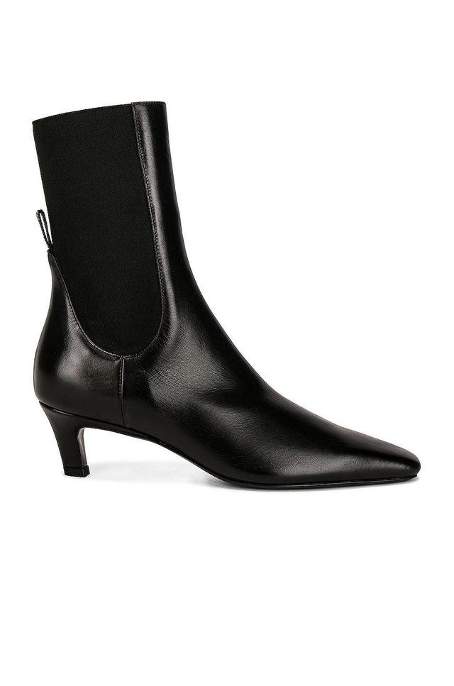 Toteme - Women's The Mid Heel Leather Boots - Black - IT 36 - Moda Operandi Product Image