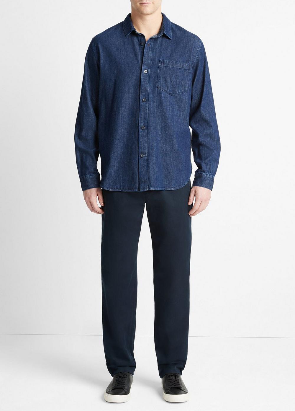 Denim Long-Sleeve Shirt Product Image