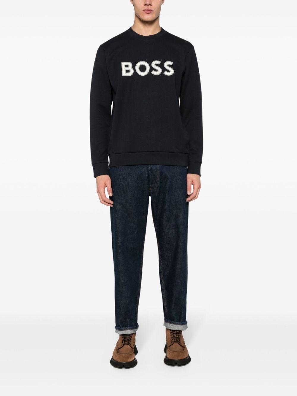 Logo-raised Sweatshirt In Blue Product Image