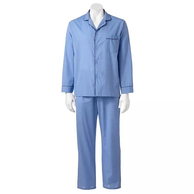 Mens Hanes Classics Pajama Set Blue Product Image