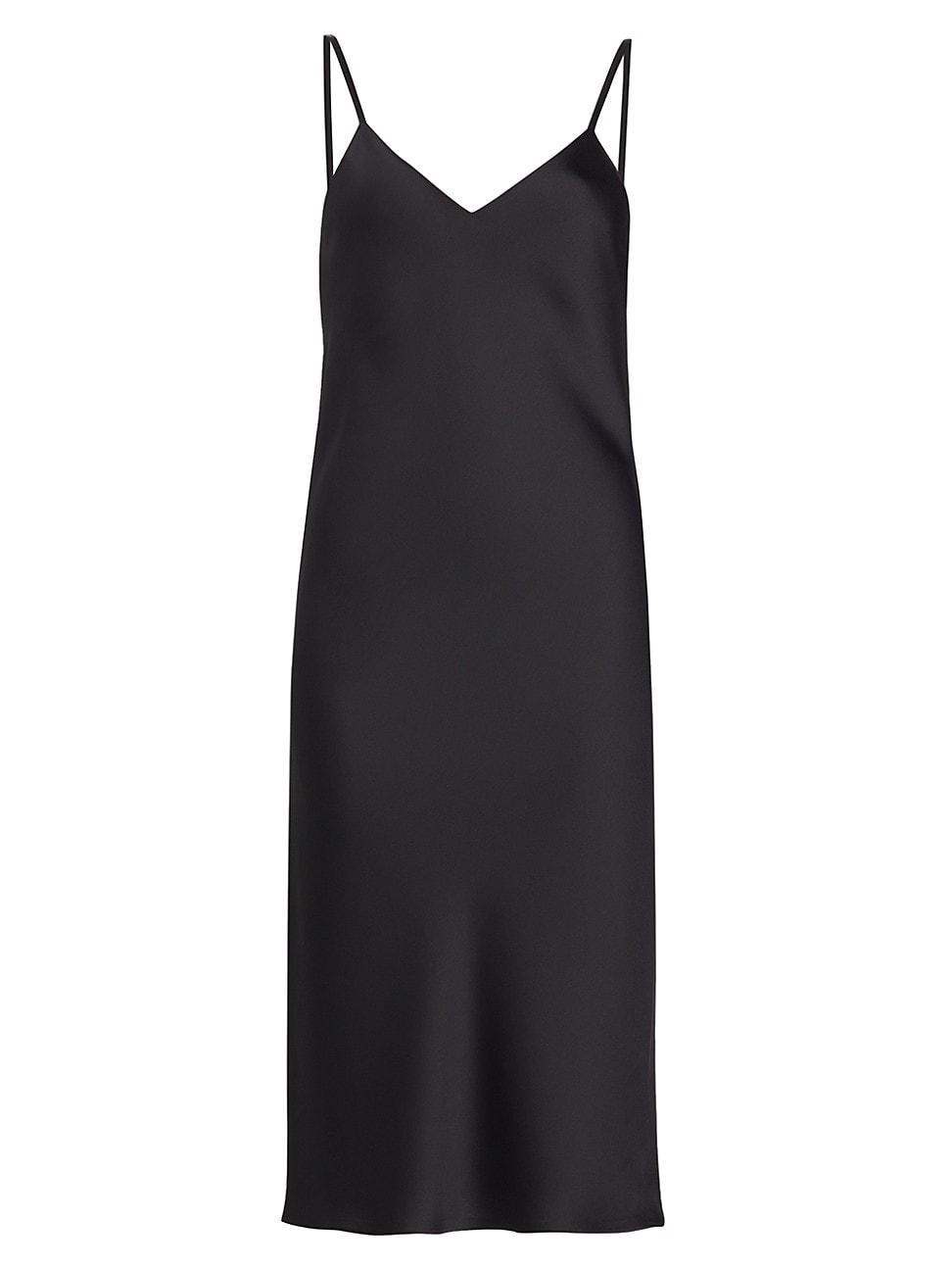 Womens Satin Bias-Cut Slip Midi-Dress Product Image