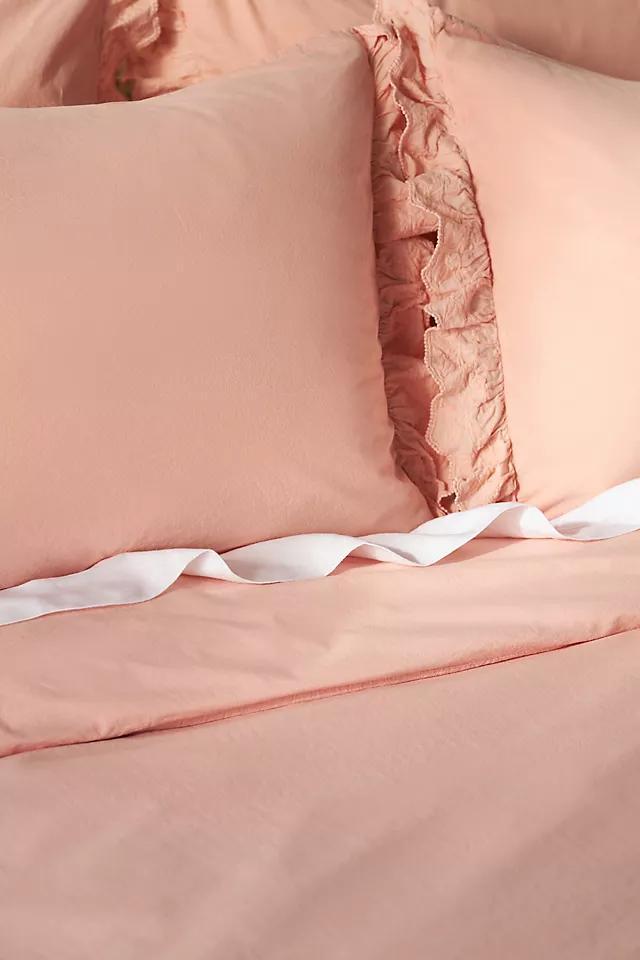 Loren Embroidered Percale Duvet Cover Product Image