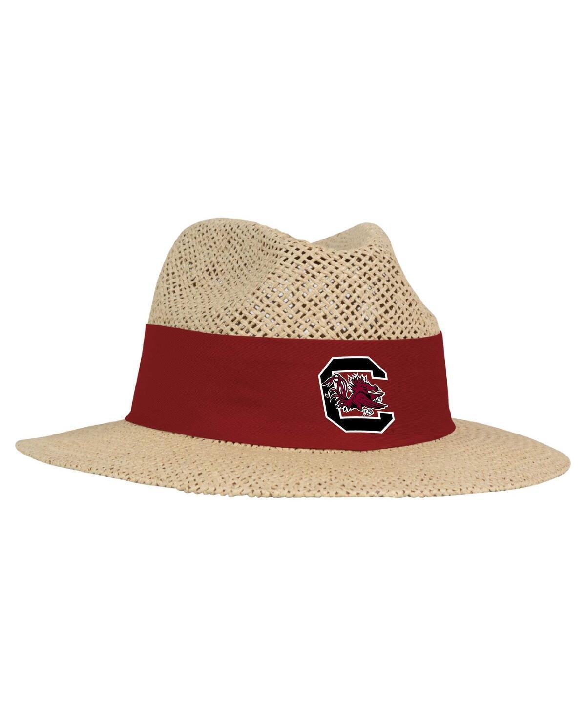 Mens Ahead Tan South Carolina Gamecocks Wellington Gambler Straw Hat Product Image