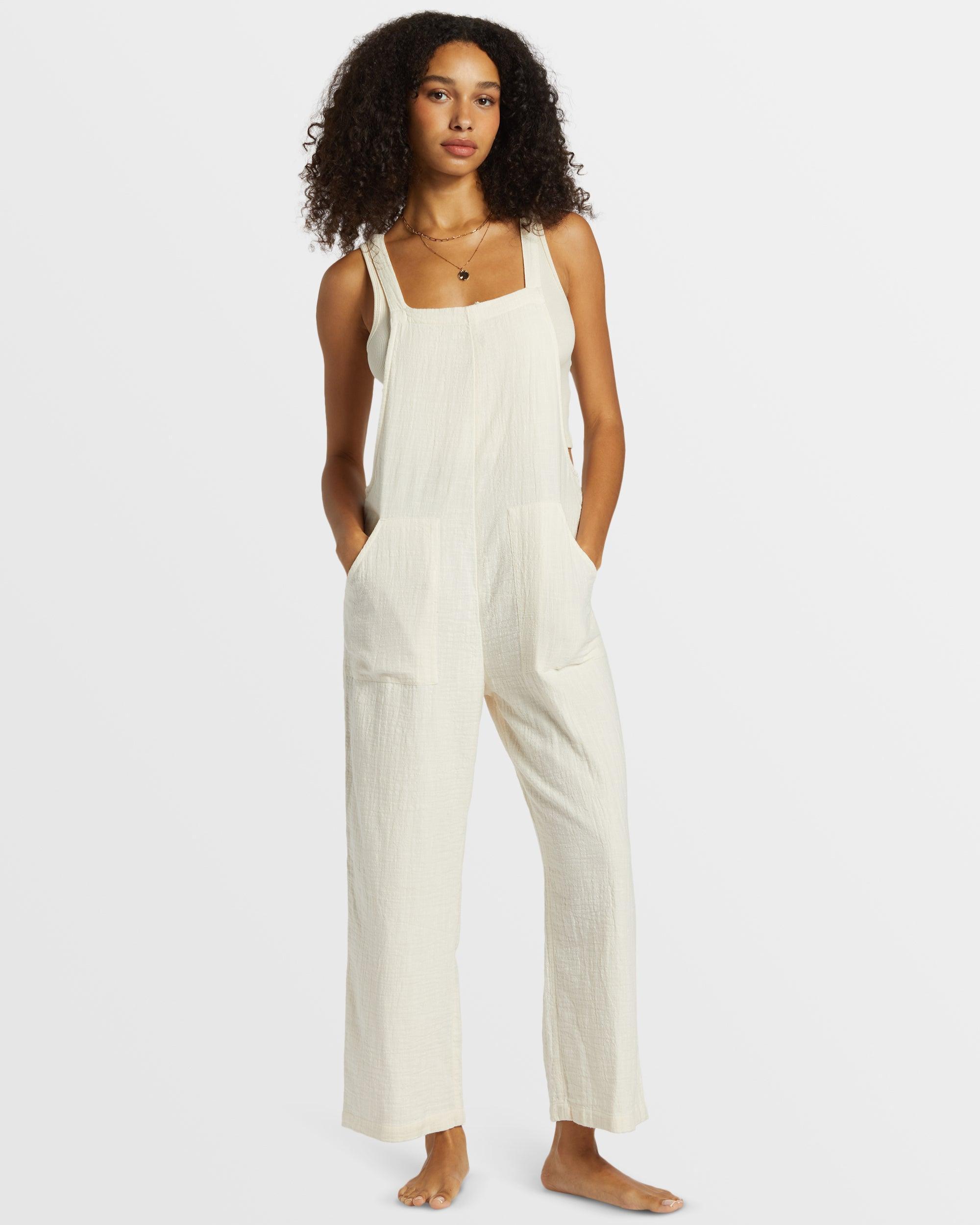 Pacific Time Jumpsuit - White Cap Female Product Image