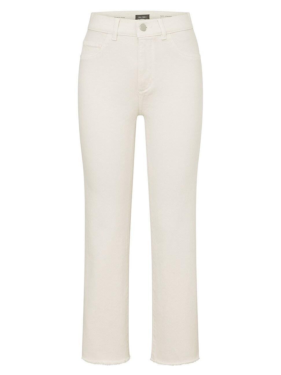 DL1961 Patti Frayed High Waist Ankle Straight Leg Jeans Product Image