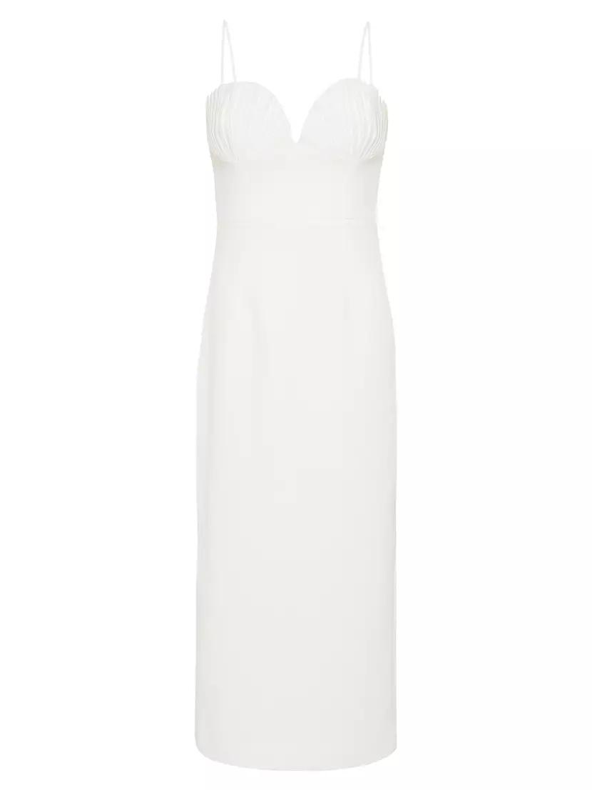 Cora Gathered Bust Midi-Dress Product Image