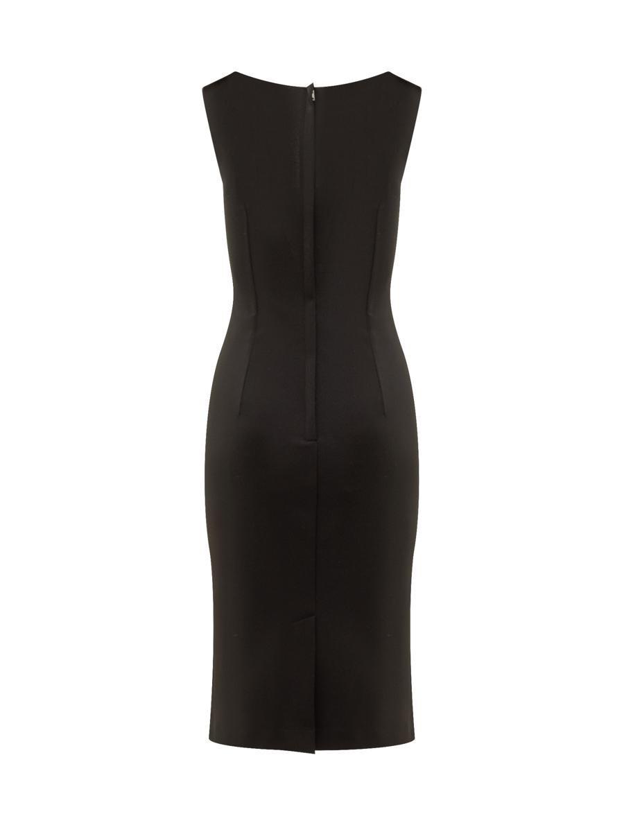 Milan Stitch Stretch Jersey Sheath Dress In Black Product Image