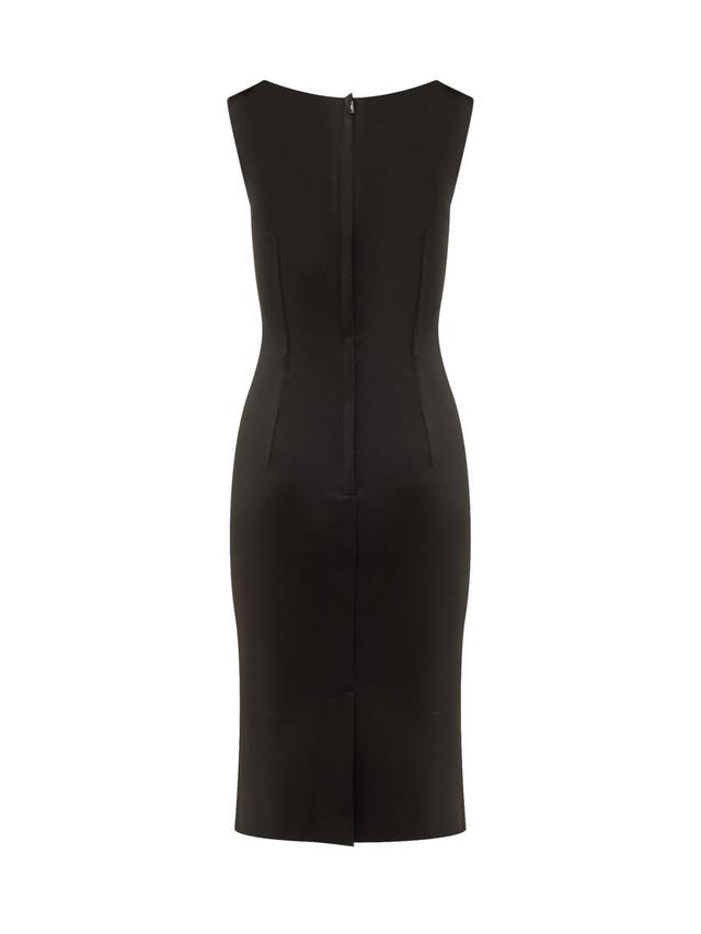 Milan Stitch Stretch Jersey Sheath Dress In Black Product Image