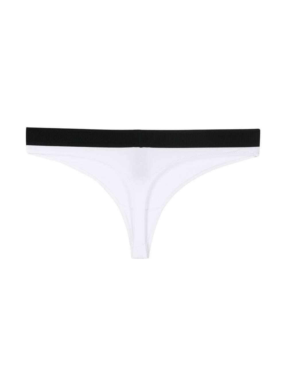 TOM FORD Logo-waistband Thong In White Product Image