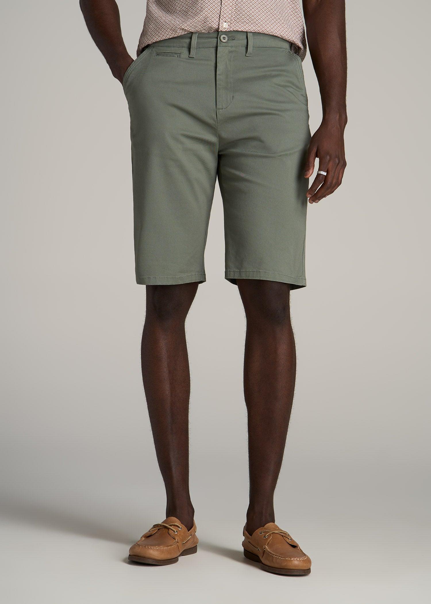 Chino Shorts for Tall Men in Wreath Green Product Image