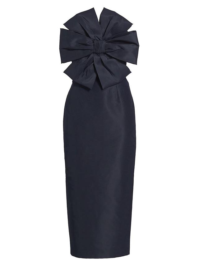 Womens Eva Strapless Silk Midi-Dress Product Image