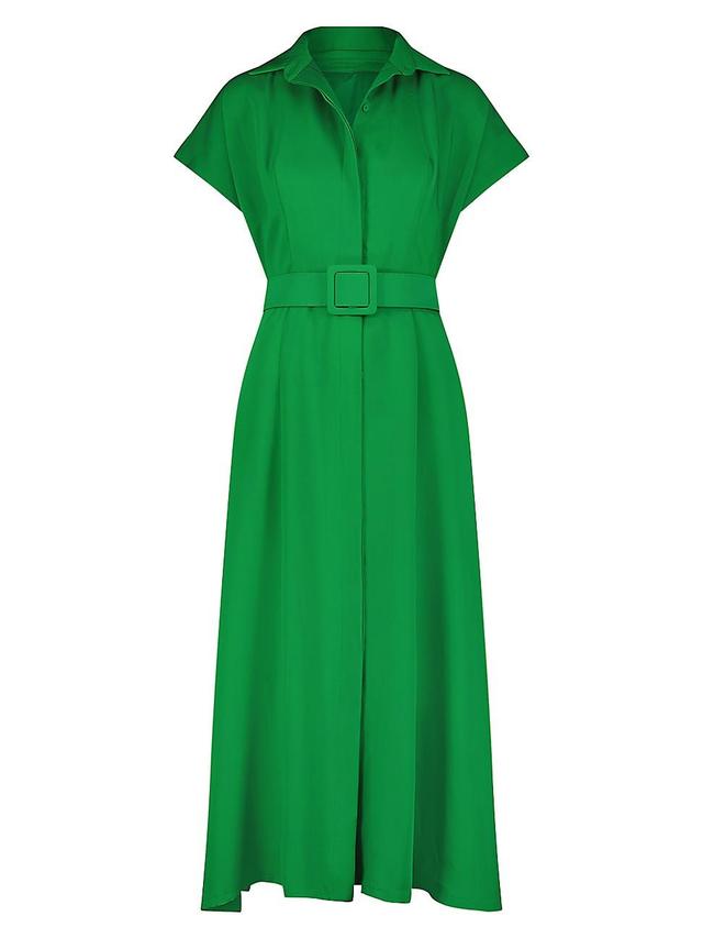 Womens Crepe Belted Midi-Dress Product Image