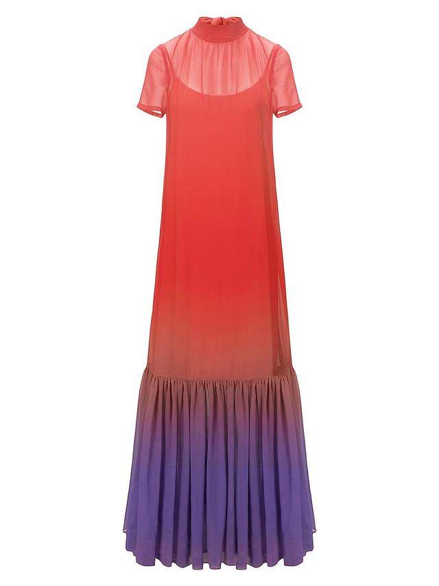 Calluna Ombr Neck-Tie Maxi Dress Product Image